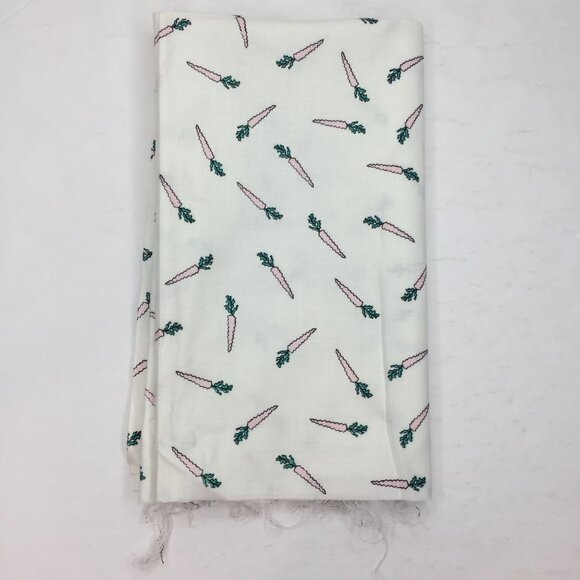 1/2 Yd Thompson of California Quilting Fabric Easter White Carrots Pink Green - Picture 6 of 6